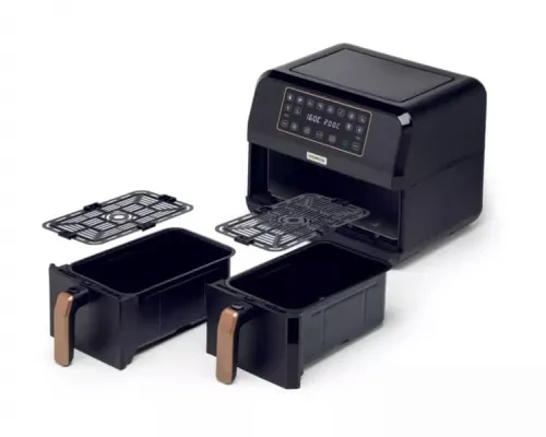 Friteuse Électrique À Air Chaud 1700W 8L Double Panier Kenwood HFP70.000BK