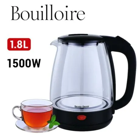 Bouilloire en verre LED 1.8L 1500W Silvertrust KL-SG8841