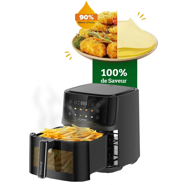 Airfryer 8 Litres 2000W Tactile Avec Fenêtre Robuste AF8