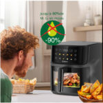 Airfryer 8 Litres 2000W Tactile Avec Fenêtre Robuste AF8 – قلاية هوائية روبوست 8 لتر 2000 واط