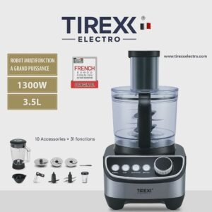 Robot de Cuisine inox 34 in 1 - 1300W Original Tirexx RB1300