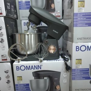 Pétrin Double Crochet Bol Inox 6L, 1500W, 8 Vitesses BOMANN KM 6170 CB Gris Foncé