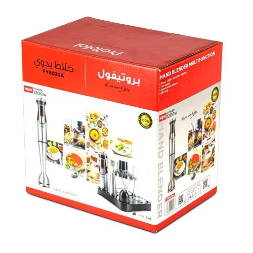 Mixeur Plongeant INOX Multifonctions 6 en 1 - 1200W ProTefal FY8020A