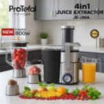 Centrifugeuse inox 4 en 1(Centrifugeuse +Blender en verre + Hachoir en verre +Moulin en verre) 800W ProTefal JE-J30A – مطحنة كهربائية بروتيفال 800 واط إينوكس زجاج JE-J30A