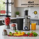 Centrifugeuse inox 4 en 1(Centrifugeuse +Blender en verre + Hachoir en verre +Moulin en verre) 800W ProTefal JE-J30A – مطحنة كهربائية بروتيفال 800 واط إينوكس زجاج JE-J30A