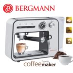 Machine a Café inox Expresso Café Poudre + cappuccino 19 Bars 1450W Bergmann B2023 – آلة قهوة بيرغمان 1450 واط إينوكس B2023