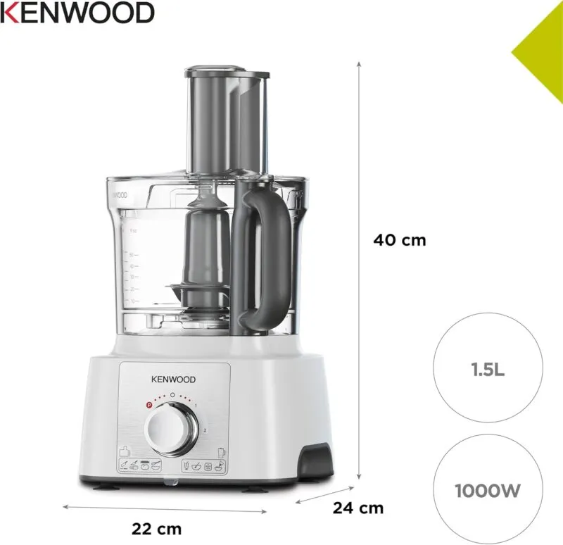 Robot Multifonction 1000W 3L 2 Vitesses Kenwood FDP65.450WH