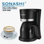 Cafetière Électrique avec Thermos 1L - 8-10 Tasses 800W 1.2L Avec Filtre Lavable Sonashi SCM-4988 آلة القهوة مع ترموس خاص بها لحفظ درجة الحرارة من 8 الى 10 فنجان بقوة 800 واط تستخدم القهوة العادية المطحونة .. الفيلتر قابل للغسل Sonashi SCM-4988 – آلة قهوة سوناشي 1 لتر 800 واط SCM-4988