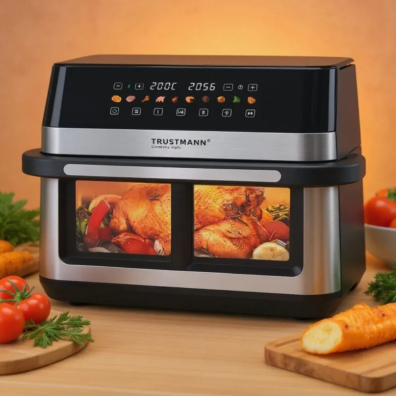 AirFryer inox XXL 12 L 2200W Multiprogrammes Trustmann TM-AF002