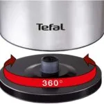 Bouilloire électrique en inox Sans Fil 1,7 L 2200 W Tefal KI110F – غلاية ماء كهربائية تيفال 1.7 لتر 2200 واط إينوكس KI110F