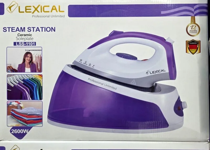 Centrale vapeur 2600W réservoir d'eau amovible de 1L 120g/min couleur mauve LEXICAL LSS-1101