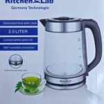 Bouilloire LED En Verre 2L 1500W KitchenLab KT-B001 – غلاية ماء كهربائية كيتشن لاب 2 لتر 1500 واط زجاج KT-B001