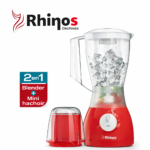 Blender 2 en 1 En plastique 1.5L 400W Rhinos Y44 – خلاط كهربائي راينوس 1.5 لتر 400 واط