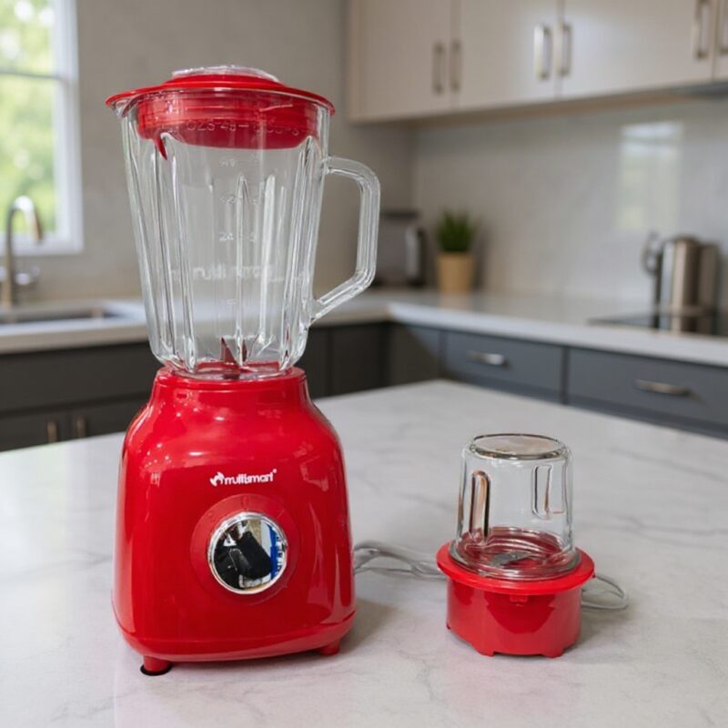 Blender En verre 2 en 1 - 1.5L - 400W MultiSmart MS-BD5215 Rouge