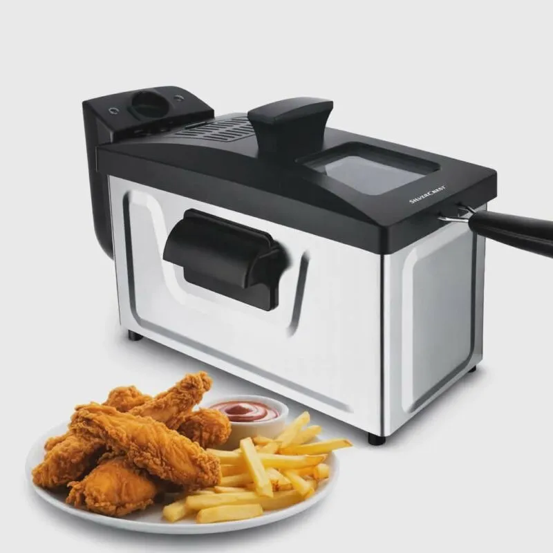 Friteuse inox 3L 1800W SilverCrset DF7710B-GS