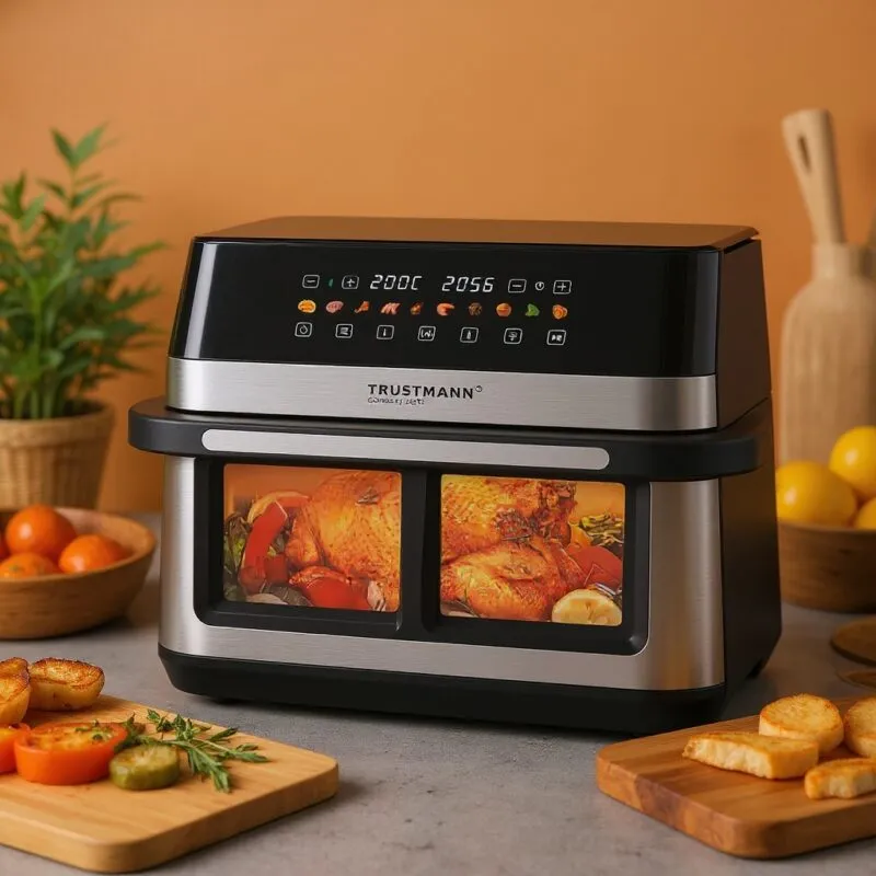 AirFryer inox XXL 12 L 2200W Multiprogrammes Trustmann TM-AF002