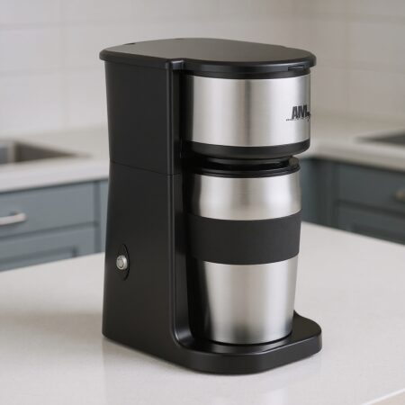 Cafetière Electrique avec Shop et Filtre Lavable 750W 420ML Café Poudre AMJ SK-04028