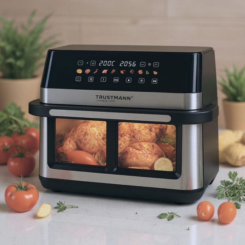 AirFryer inox XXL 12 L 2200W Multiprogrammes Trustmann TM-AF002