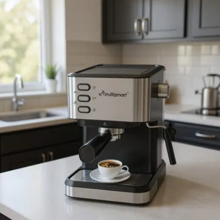 Machine a Café inox Expresso 3en1 Café Poudre + Capsules + cappuccino 20 Bars 850W 1.5L MultiSmart MS-CF2201
