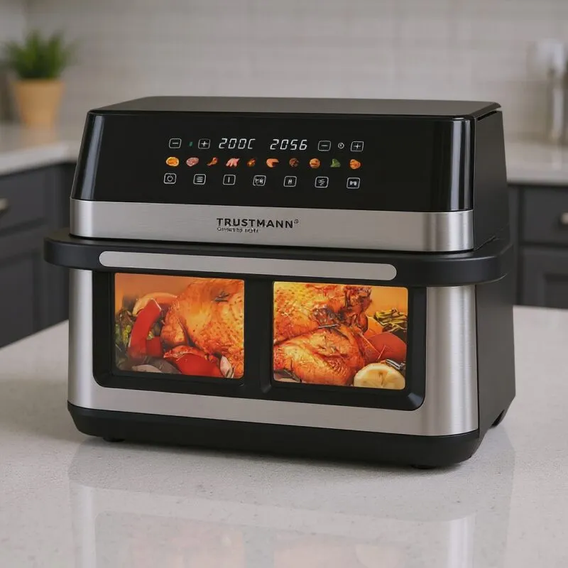 AirFryer inox XXL 12 L 2200W Multiprogrammes Trustmann TM-AF002