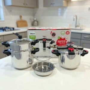 Cocotte minute clipso 8 Pcs 5+7L avec minuterie en Inox 18/10 Unipro Original UP-CM5+7M Qualité 1er Choix