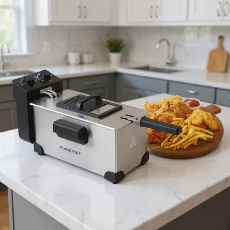 Friteuse inox 3L 2000W PlanetSat PSDF-301 Garantie 24 Mois