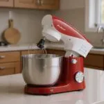 Pétrin 05L 1500W Bol en inox avec 03 Accessoires Multismart MS-SM2105 /Rouge – عجانة كهربائية مولتي سمارت 05 لتر 1500 واط أحمر إينوكس MS-SM2105