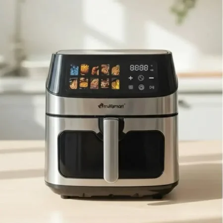 Airfryer Inox 8L 1800W Numérique Avec Fenêtre Visible Multismart MS-AF1108
مقلاة هوائية متعددت الوظائف بسعة 8 لتر وقوة 1800 واط .. اينوكس من الداخل ايضا