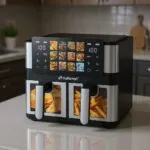 AirFryer 8L 02 Pannier 4L+4L 1000W+1000W Avec Tablet MultiSmart MS-AF6108 – قلاية هوائية مولتي سمارت 8 لتر 1000 واط MS-AF6108
