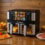 AirFryer 8L 02 Pannier 4L+4L 1000W+1000W Avec Tablet MultiSmart MS-AF6108 – قلاية هوائية مولتي سمارت 8 لتر 1000 واط MS-AF6108