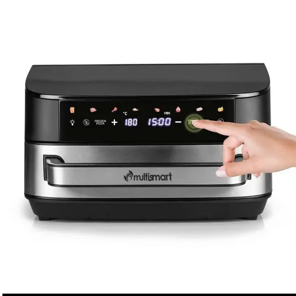 AirFryer inox Double Resestance 2 en 1 AirFryer et Four a Pizza MultiSmart MS-AP1217