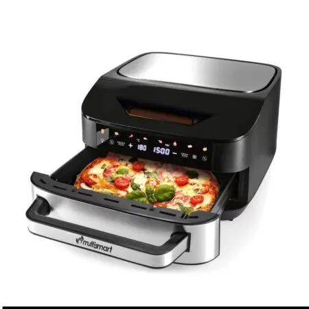 AirFryer inox Double Resestance 2 en 1 AirFryer et Four a Pizza MultiSmart MS-AP1217