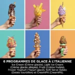 Machine a Glace et Sorbetière, 13 modes, Machine a glaces l’italienne Intégré, Avec 2 pots, Pièces Amovibles Lavables au Lave-Vaisselle, Gris platine NINJA CREAMi Scoop et Swirl Original NC701EU – غسالة صحون نينجا رمادي NC701EU