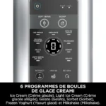 Machine a Glace et Sorbetière, 13 modes, Machine a glaces l’italienne Intégré, Avec 2 pots, Pièces Amovibles Lavables au Lave-Vaisselle, Gris platine NINJA CREAMi Scoop et Swirl Original NC701EU – غسالة صحون نينجا رمادي NC701EU