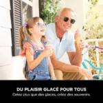 Machine a Glace et Sorbetière, 13 modes, Machine a glaces l’italienne Intégré, Avec 2 pots, Pièces Amovibles Lavables au Lave-Vaisselle, Gris platine NINJA CREAMi Scoop et Swirl Original NC701EU – غسالة صحون نينجا رمادي NC701EU