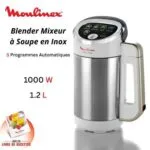 Blender Chauffant Moulinex Original En Inox 1.2L Avec 5 Programmes 1000W Easy Soup Moulinex LM841110 – خلاط كهربائي مولينكس 1.2 لتر 1000 واط إينوكس LM841110