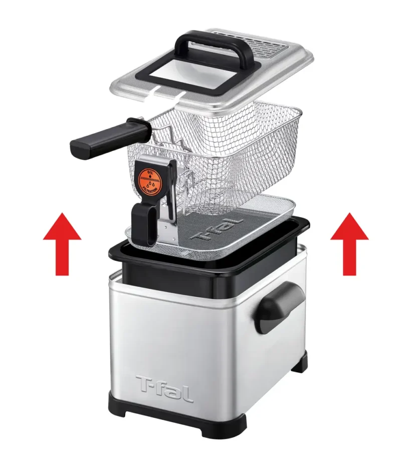 Friteuse inox Tefal  4 L - 2400W Avec minuteur mécanique Tefal Original Filtra Pro FR516110