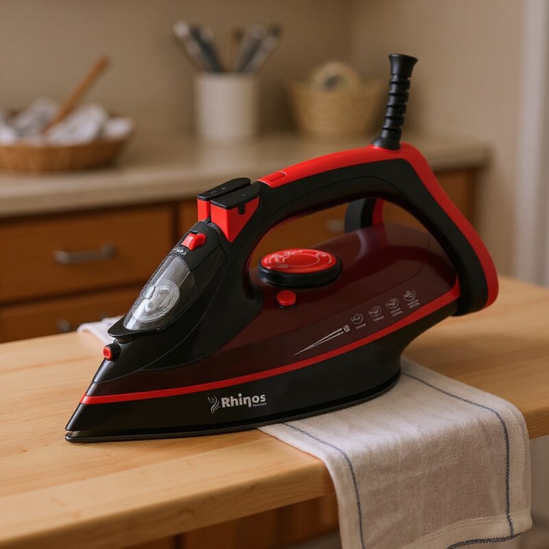 Fer à Repasser a Vapeur Céramique STEAM IRON 2800W Rhinos GTM-31 Rouge
