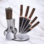 Set de 9 pcs couteaux de cuisine + Support 9PC – أدوات المطبخ