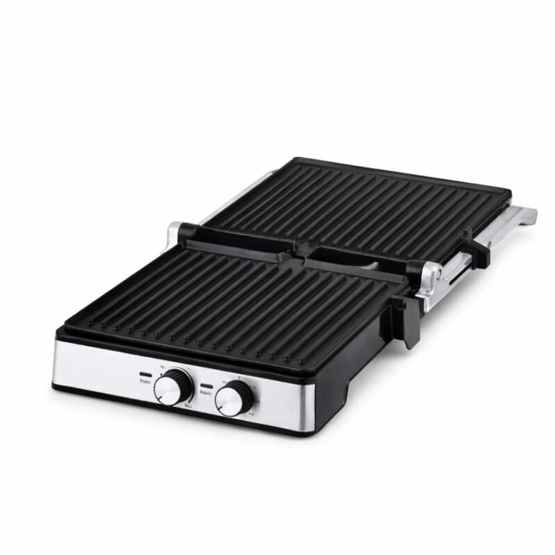 Panineuse inox XL 2000W Ouverture De 90° Et 180° KitchenLab KT-SM-002