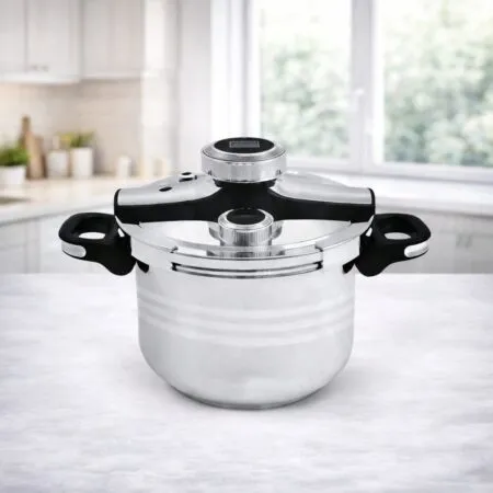 Cocotte 8 L en inox 18/10 avec minuteur et thermomètre Swisswkitchen 26 cm SK-DSC