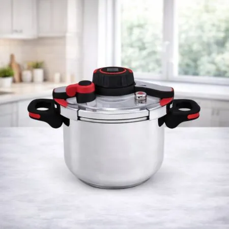 Cocotte 8 L en inox 18/10 avec minuteur Swisswkitchen