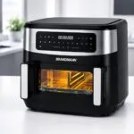 AirFryer inox XL L10.5 2000W 10 Programmes 1 Bac XL avec séparation amovible Brandmann BR5511DTW – قلاية هوائية براندمان 2000 واط إينوكس BR5511DTW