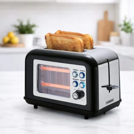 Grille Pain Electrique Automatique a 2 Tranches inox 800W Tirexx Original GRP300