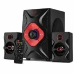 Haut-parleurs multimédia 3 Ppcs 4000W radio - Bluetooth - 2.1CH Planetsat PSP-9041BT Rouge – بلانيت سات