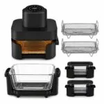 Airfryer Digital 4 en 1 Avec Bac en verre 6L+4.2L 1600W Sonashi SAF-642G – قلاية هوائية سوناشي 6 لتر 1600 واط زجاج SAF-642G