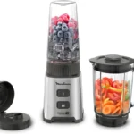 Mini blender Moulinex Original , bol en verre, gourde à emporter, 400 W Moulinex Original LM17GD10 – خلاط كهربائي مولينكس 400 واط زجاج LM17GD10