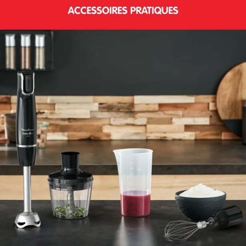 BRAS MIXEUR COFFRET 1000W AVEC 4 ACCESSOIRES ET LAMMES powelix MOULINEX Original DD94L810