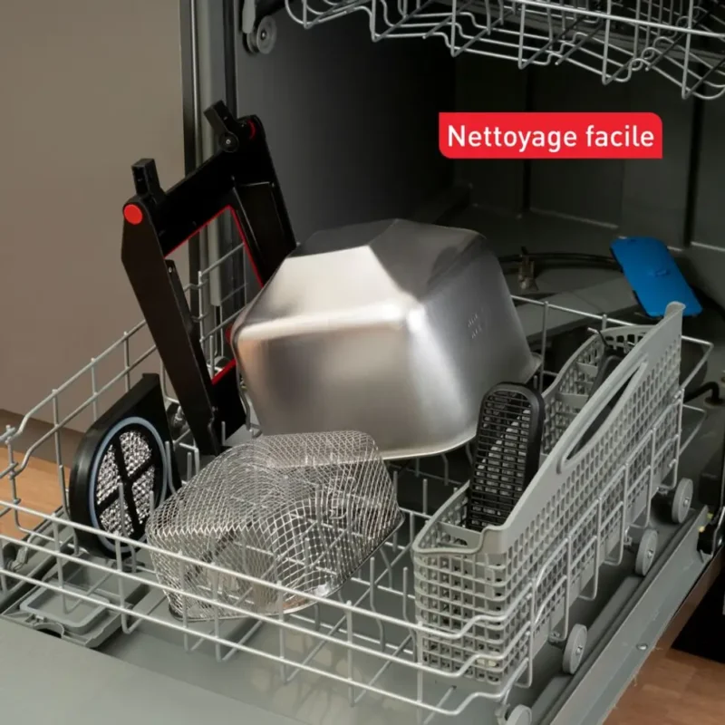 Friteuse classique Tefal Origial Clear Duo Friteuse, Moins de fumee et d'odeurs,Noir, FR600810