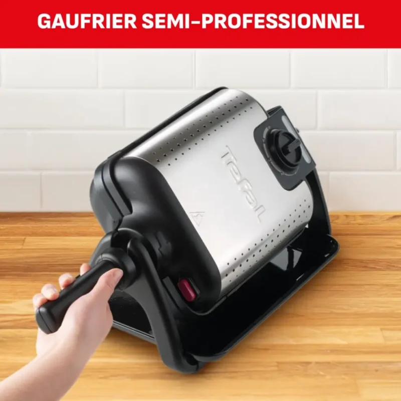 Gaufrier Électrique 1200W Professionnel Avec Thermostat Réglable Et Plaques Amovibles Tefal WM756D12